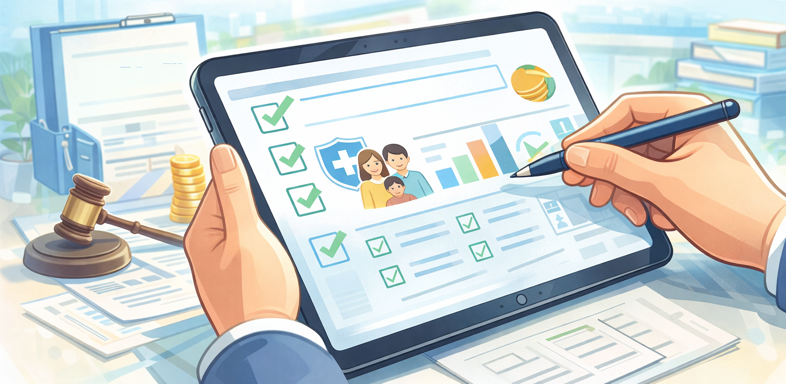 公的保障を活用した保険提案イメージ